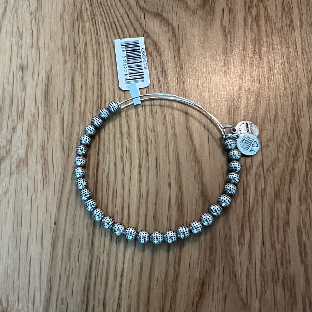 Alex and Ani Silver Euphrates Beaded Bracelet